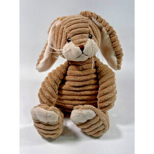 Unipak Chenille Bunny Rabbit Plush Stuffed Animal 12" Tan Brown Cream Easter